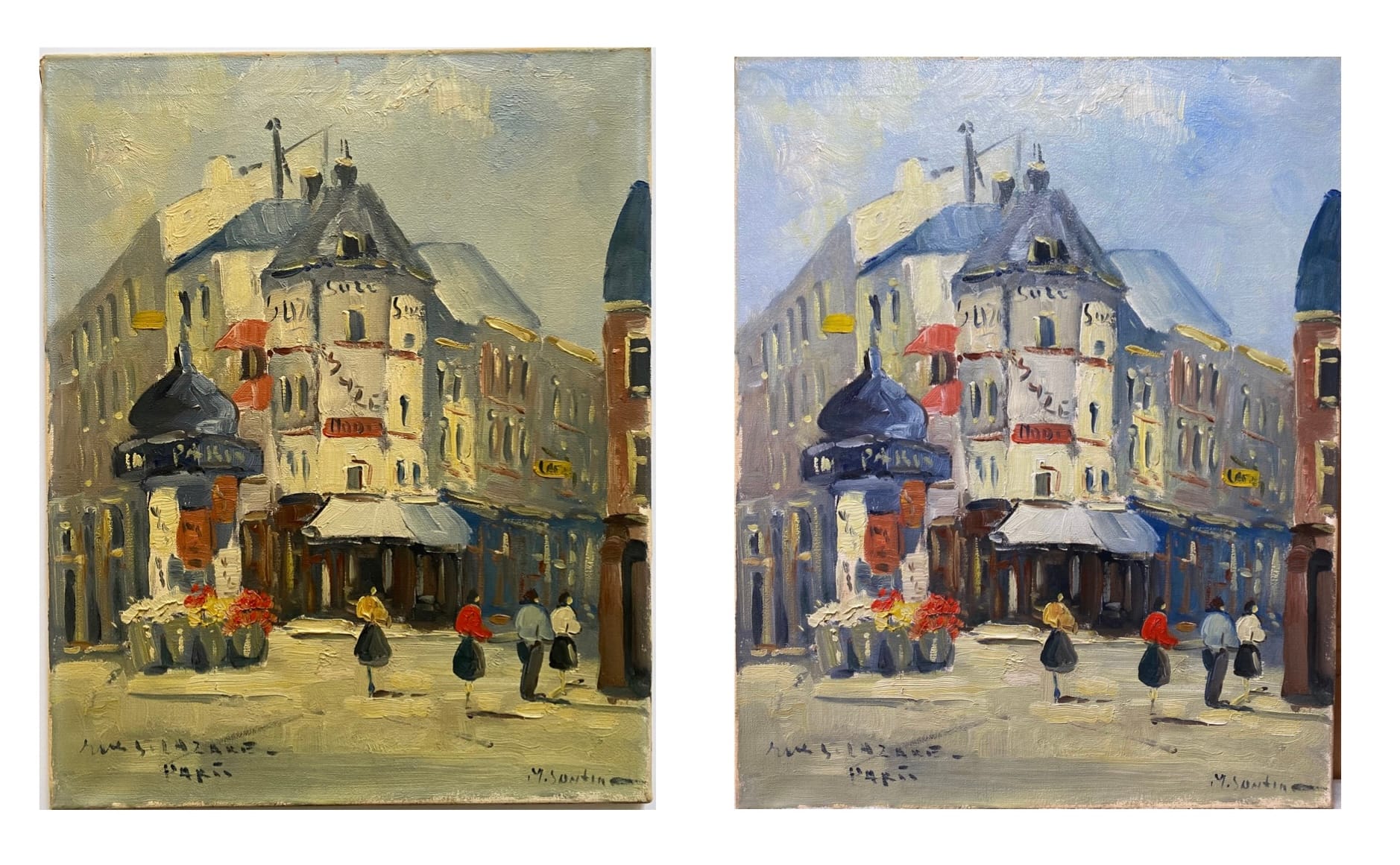 nicotine aanslag schilderij